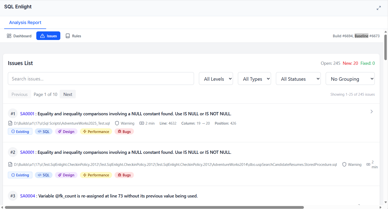 SQL Enlight - Static code analysis and refactoring for T-SQL and ...